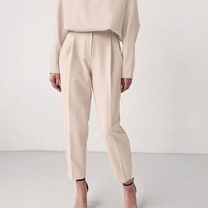 Meg Boutique pleated elastic waist cozy jersey pants